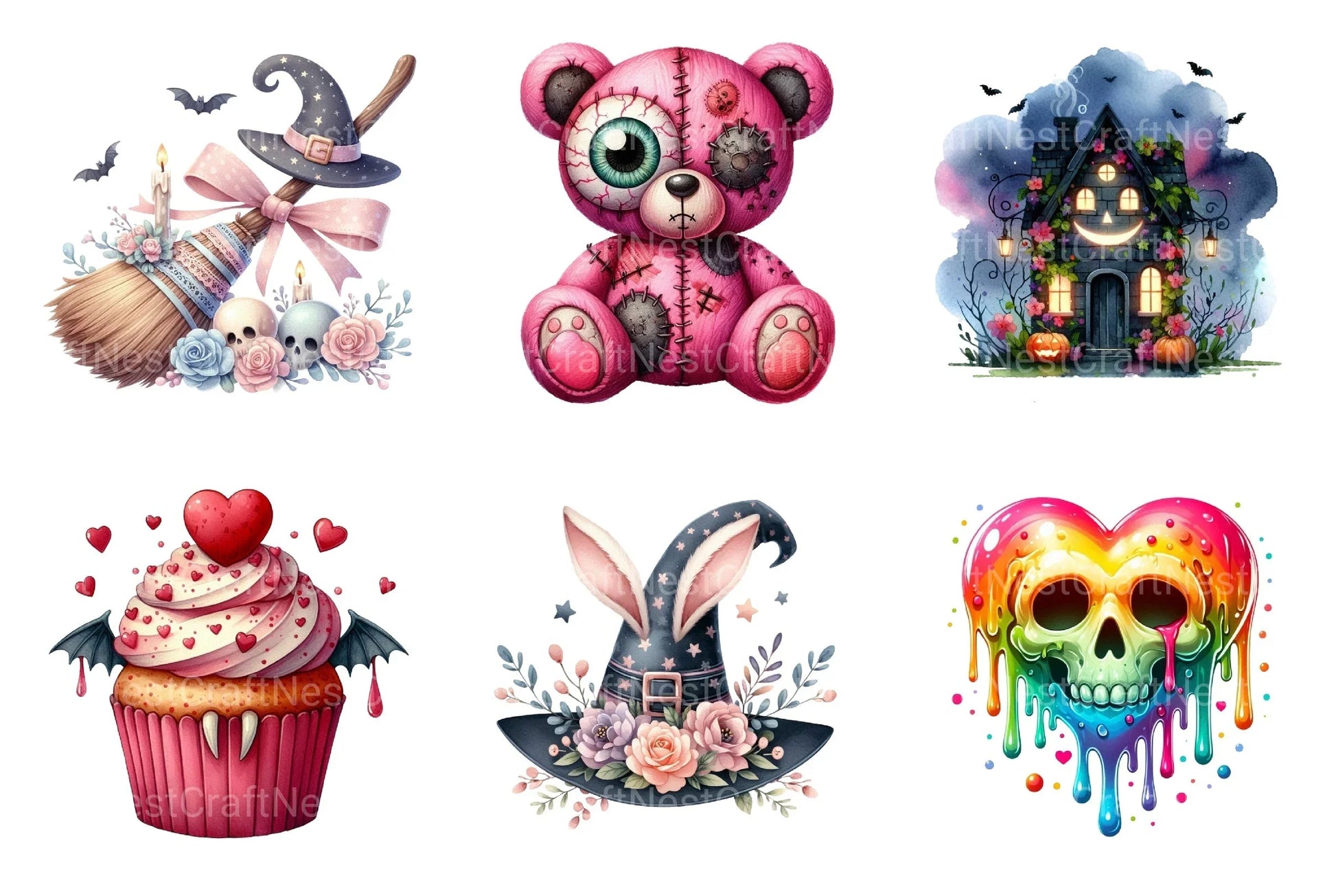 Spooky Cute Clipart Bundle 1 - CraftNest - Digital Crafting and Art