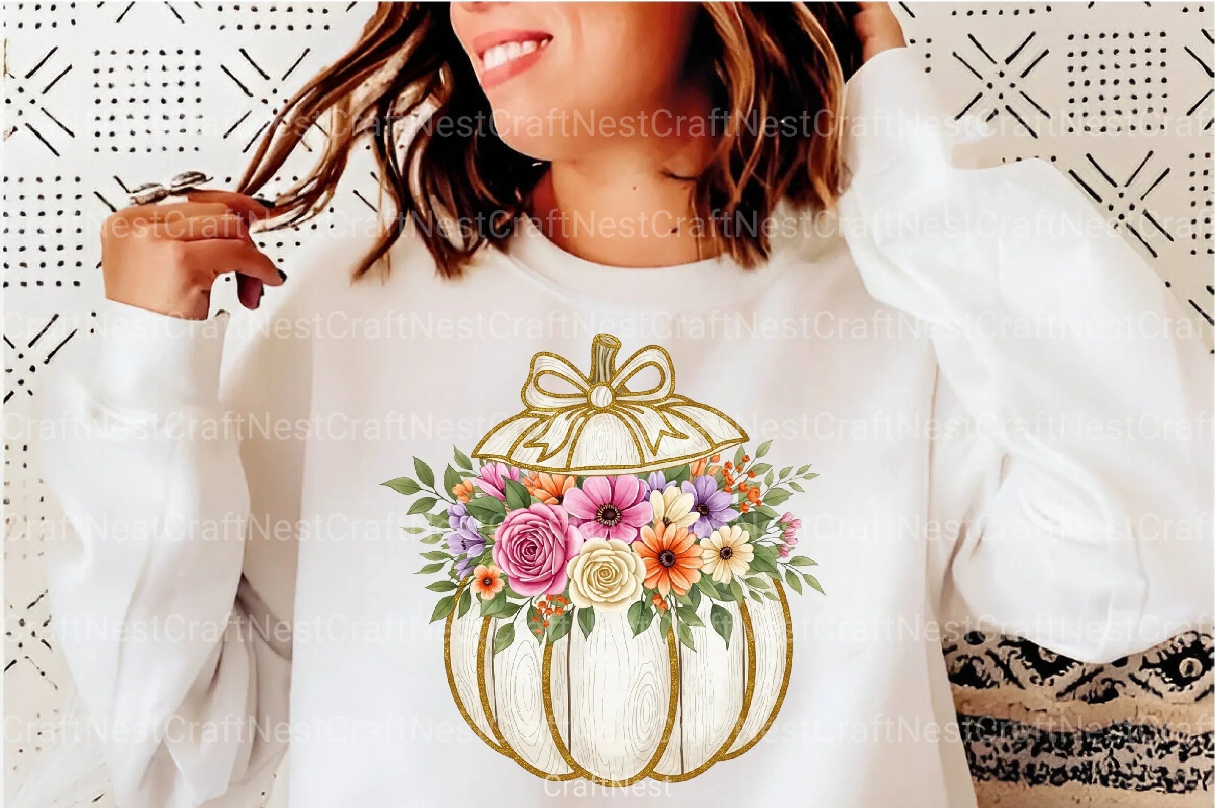 Glitter Pumpkin Flowers Autumn Clipart Bundle - CraftNest - Digital Crafting and Art