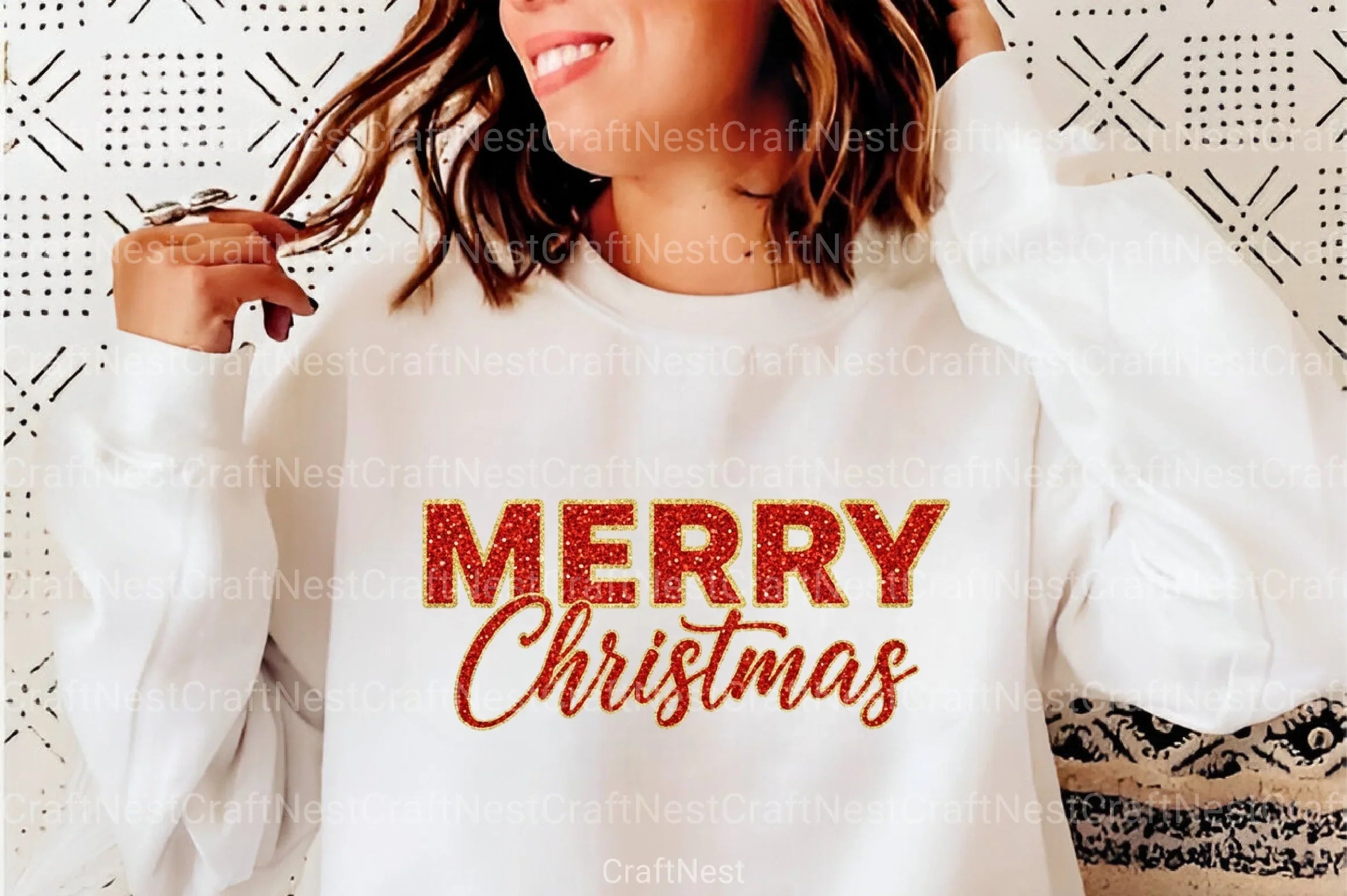 Glitter Merry Christmas Clipart Bundle - CraftNest - Digital Crafting and Art