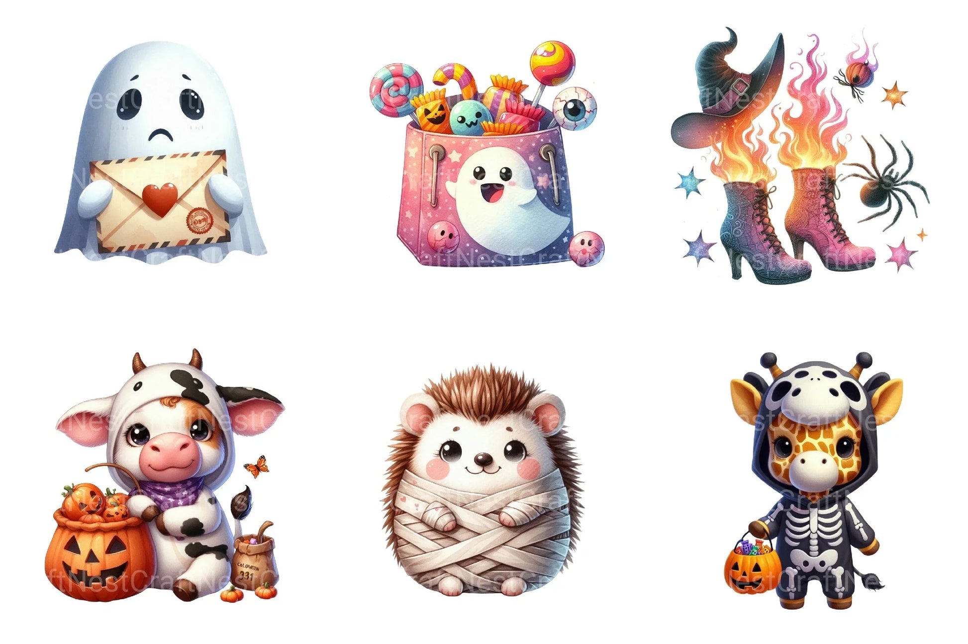 Spooky Cute Clipart Bundle 1 - CraftNest - Digital Crafting and Art