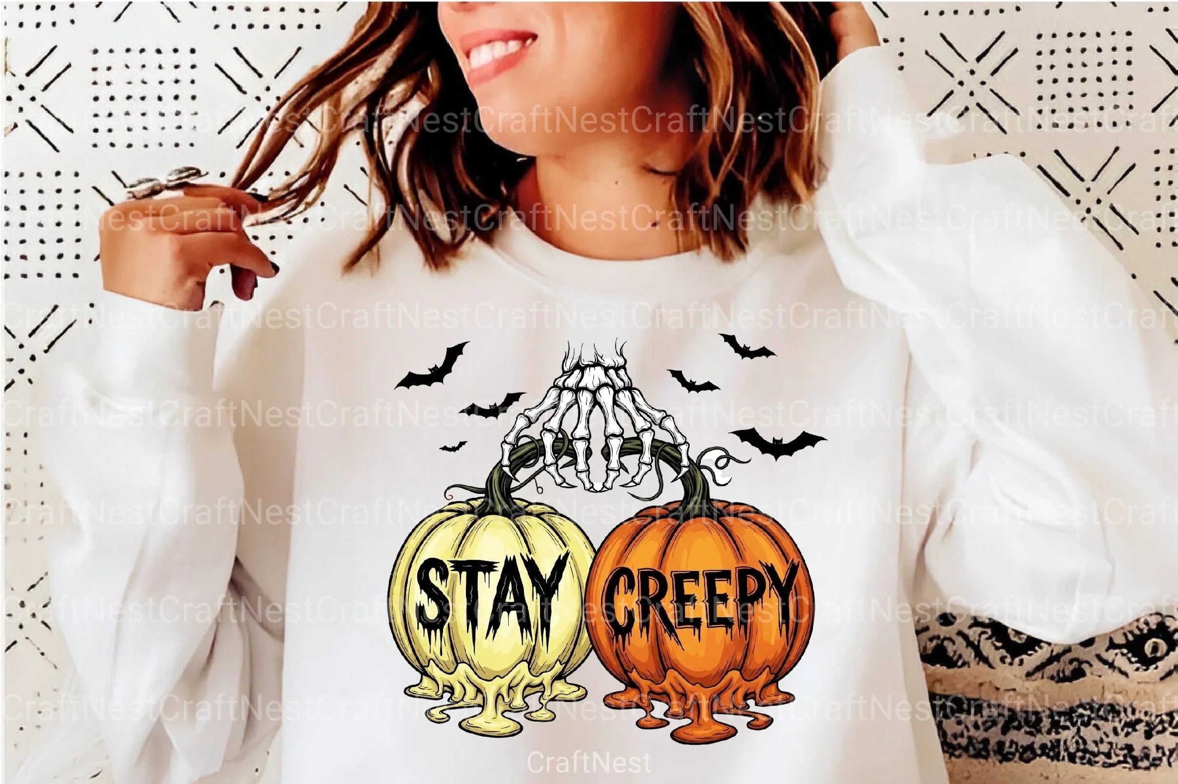 Halloween Cherry Pumpkins Stay Creepy Clipart Bundle - CraftNest - Digital Crafting and Art