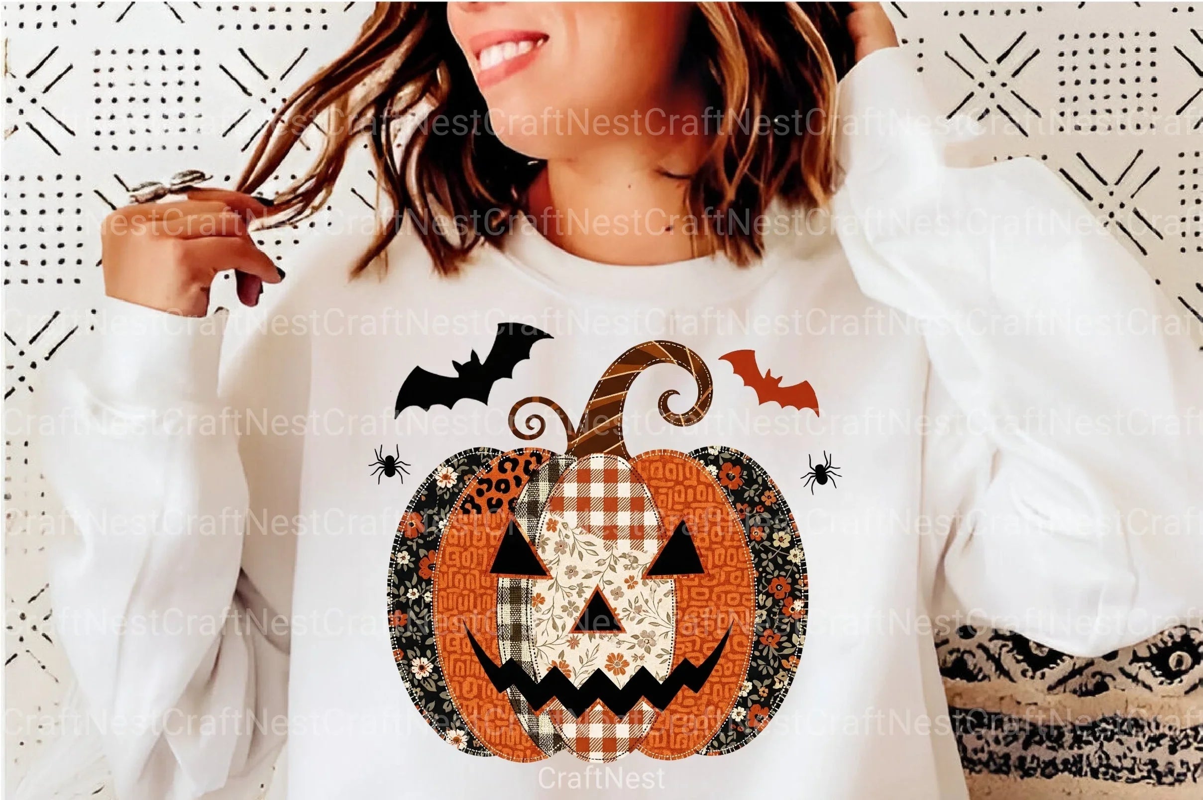 Patchwork Pumpkin Halloween Clipart Bundle - CraftNest - Digital Crafting and Art