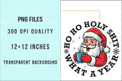 Santa Christmas Clipart Bundle: Ho Holy Shit What A Year - CraftNest - Digital Crafting and Art