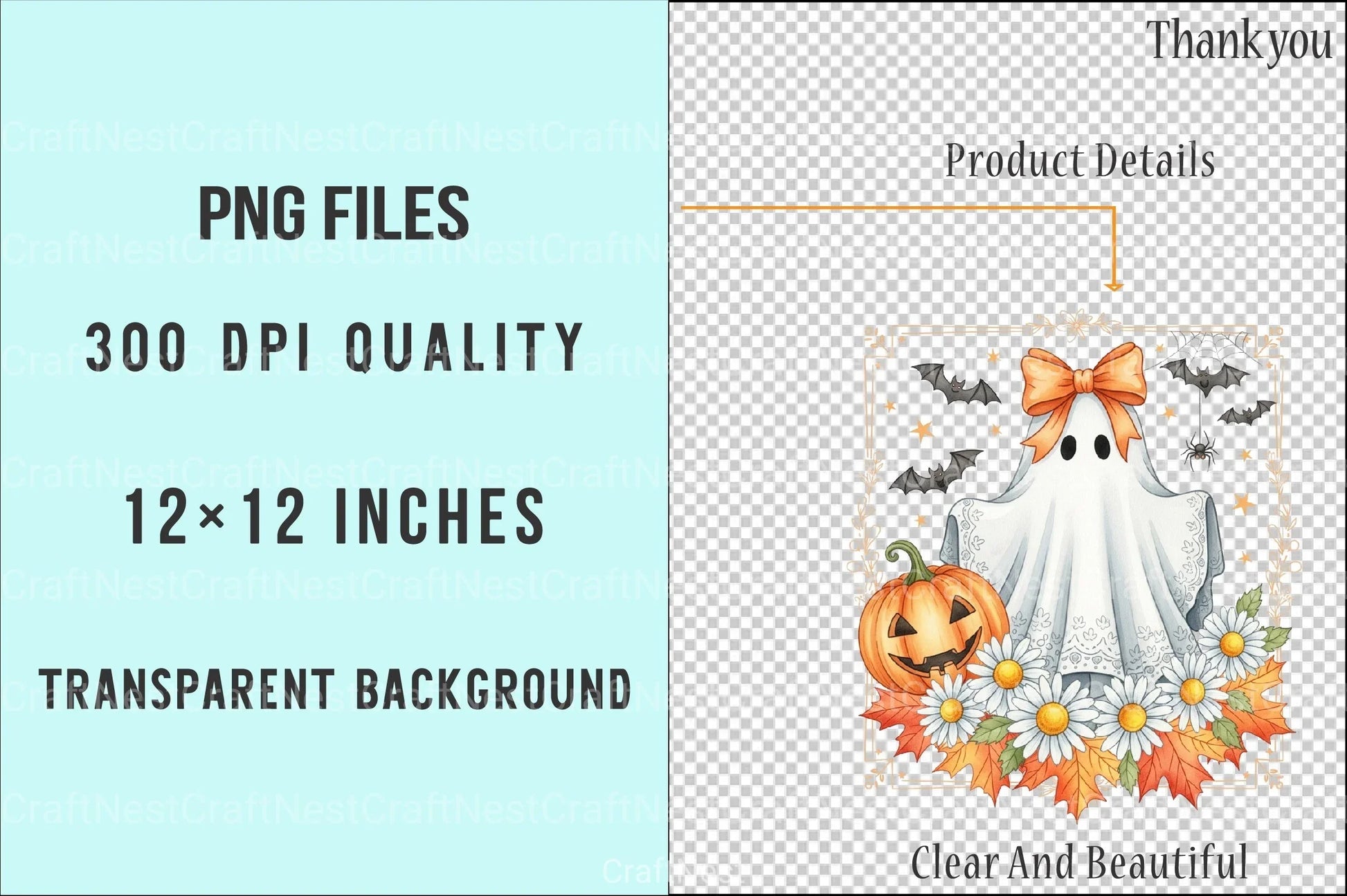 Coquette Lace Halloween Ghost Clipart Bundle - CraftNest - Digital Crafting and Art