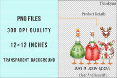Jolly Christmas Goose Clipart Bundle 1 - CraftNest - Digital Crafting and Art