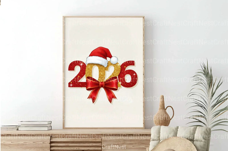 Glitter Happy New Year 2026 Clipart Bundle - CraftNest - Digital Crafting and Art