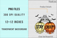 Halloween Cherry Pumpkins Stay Creepy Clipart Bundle - CraftNest - Digital Crafting and Art