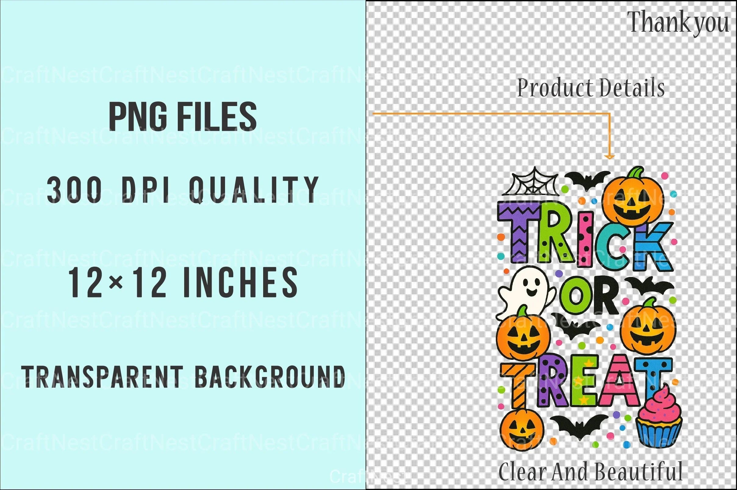Halloween Trick or Treat Spooky Clipart Bundle 1 - CraftNest - Digital Crafting and Art