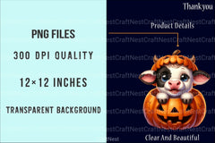Adorable Cow Halloween Clipart Bundle - CraftNest - Digital Crafting and Art