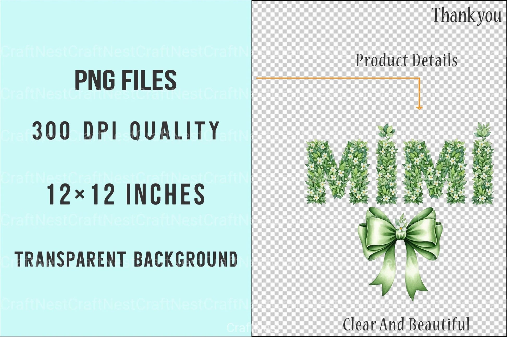 Floral Mimi Coquette Mama Grandma Clipart Bundle - CraftNest - Digital Crafting and Art