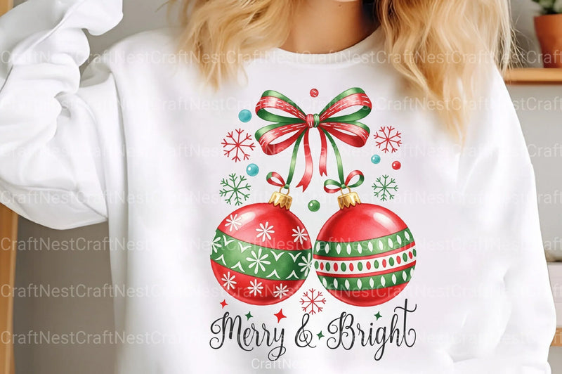 Christmas Bow Cherries Clipart Bundle - Merry & Bright - CraftNest - Digital Crafting and Art