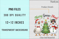 Funny Merry Christmas Goose Clipart Bundle 1 - CraftNest - Digital Crafting and Art