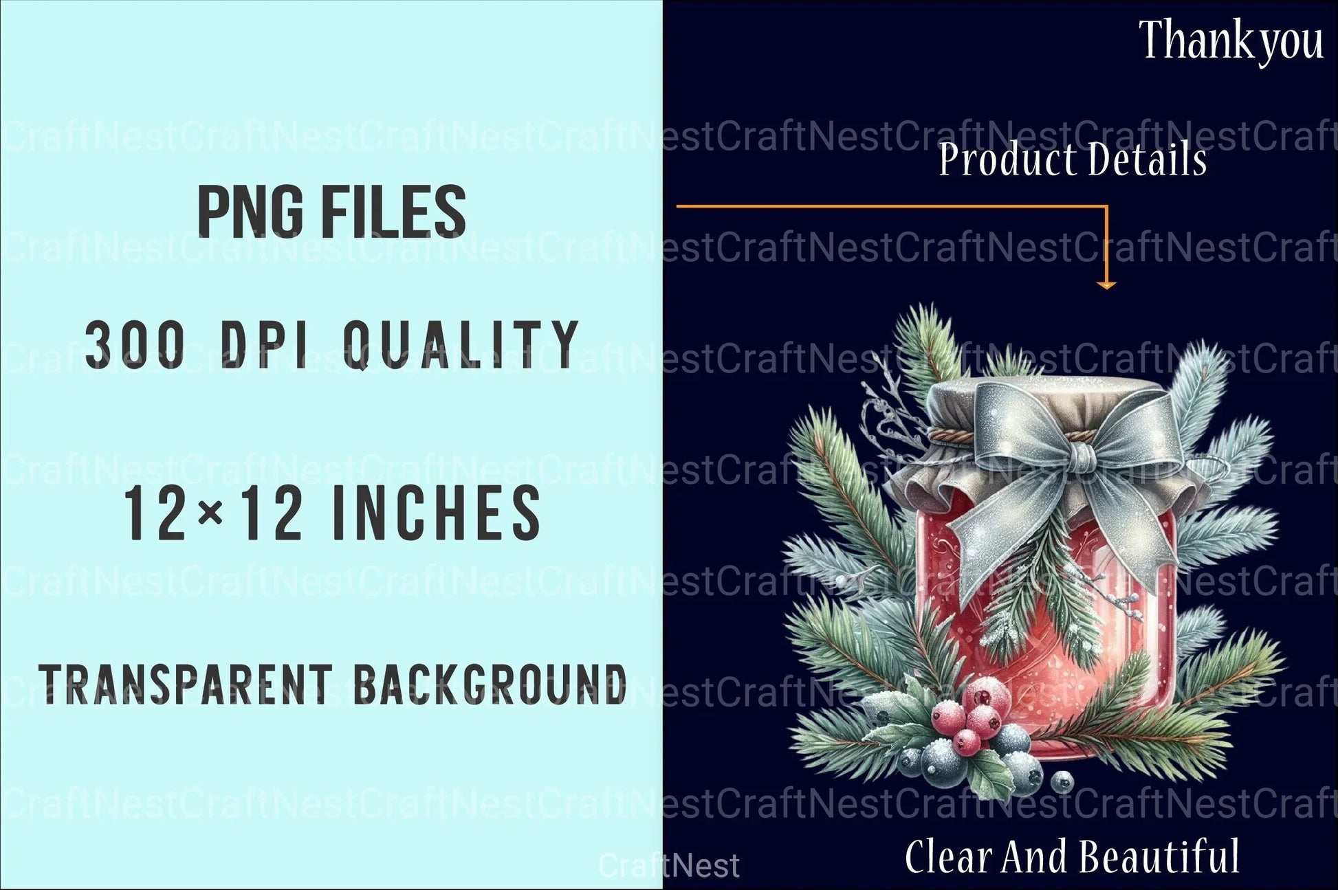 Christmas Jams in Jars: Festive Food Clipart Bundle - CraftNest - Digital Crafting and Art