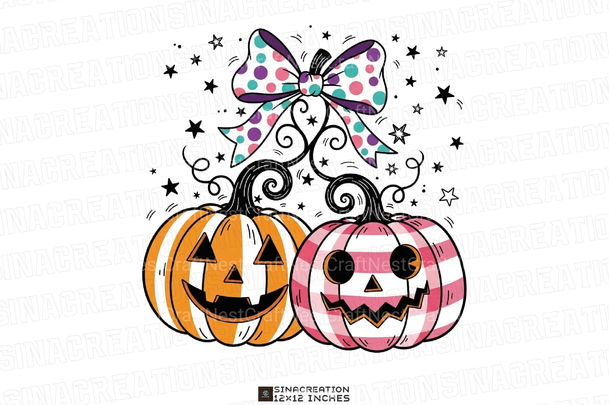 Coquette Halloween Pumpkin Cherries Clipart Bundle - CraftNest - Digital Crafting and Art