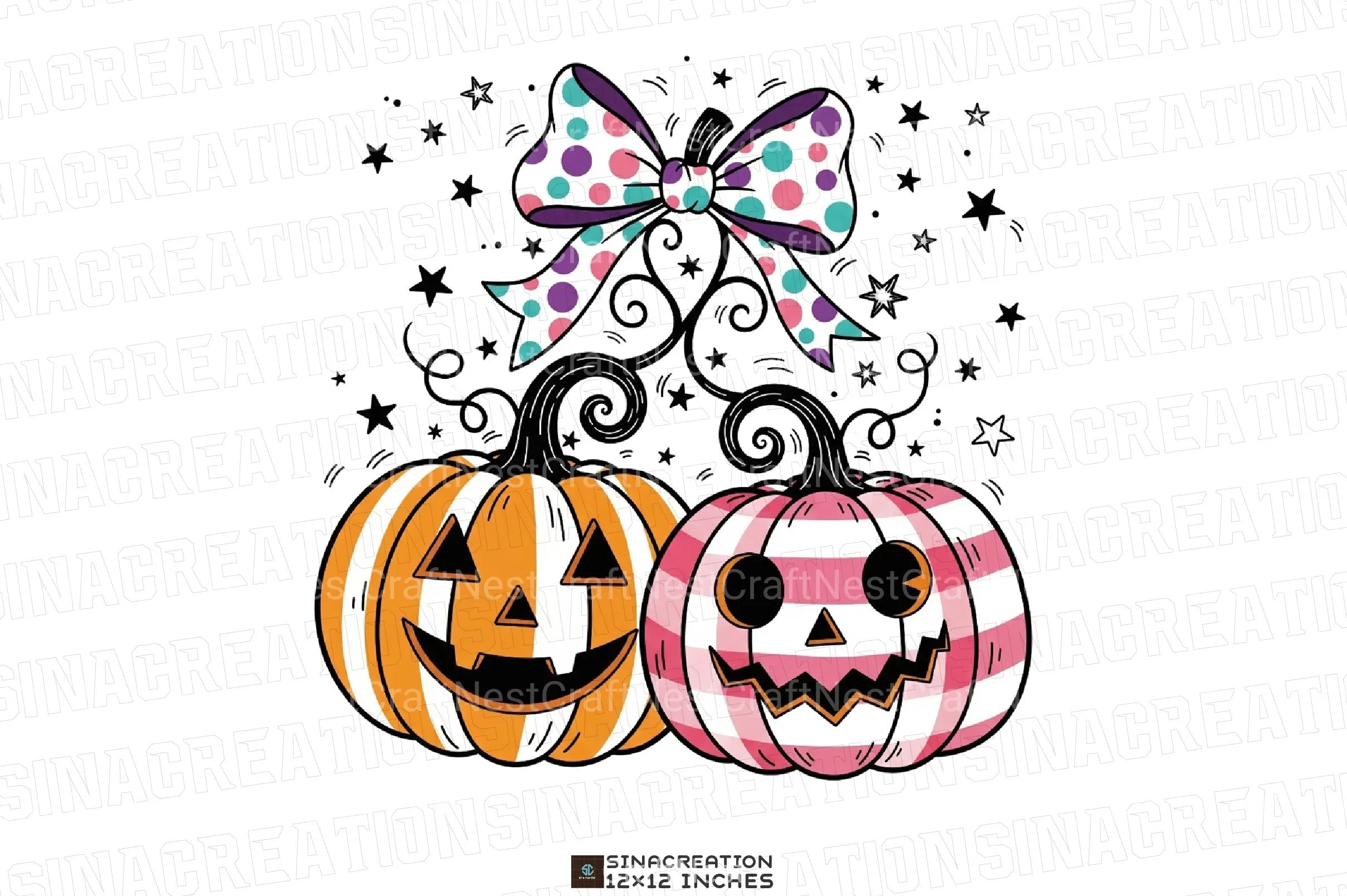 Coquette Halloween Pumpkin Cherries Clipart Bundle - CraftNest - Digital Crafting and Art