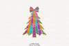 Glitter Brushstroke Christmas Tree Clipart Bundle