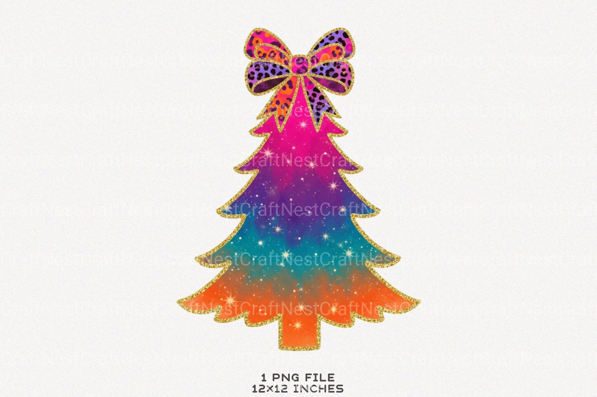 Glitter Brushstroke Christmas Tree Clipart Bundle - CraftNest - Digital Crafting and Art