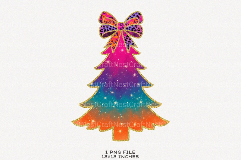 Glitter Brushstroke Christmas Tree Clipart Bundle - CraftNest - Digital Crafting and Art