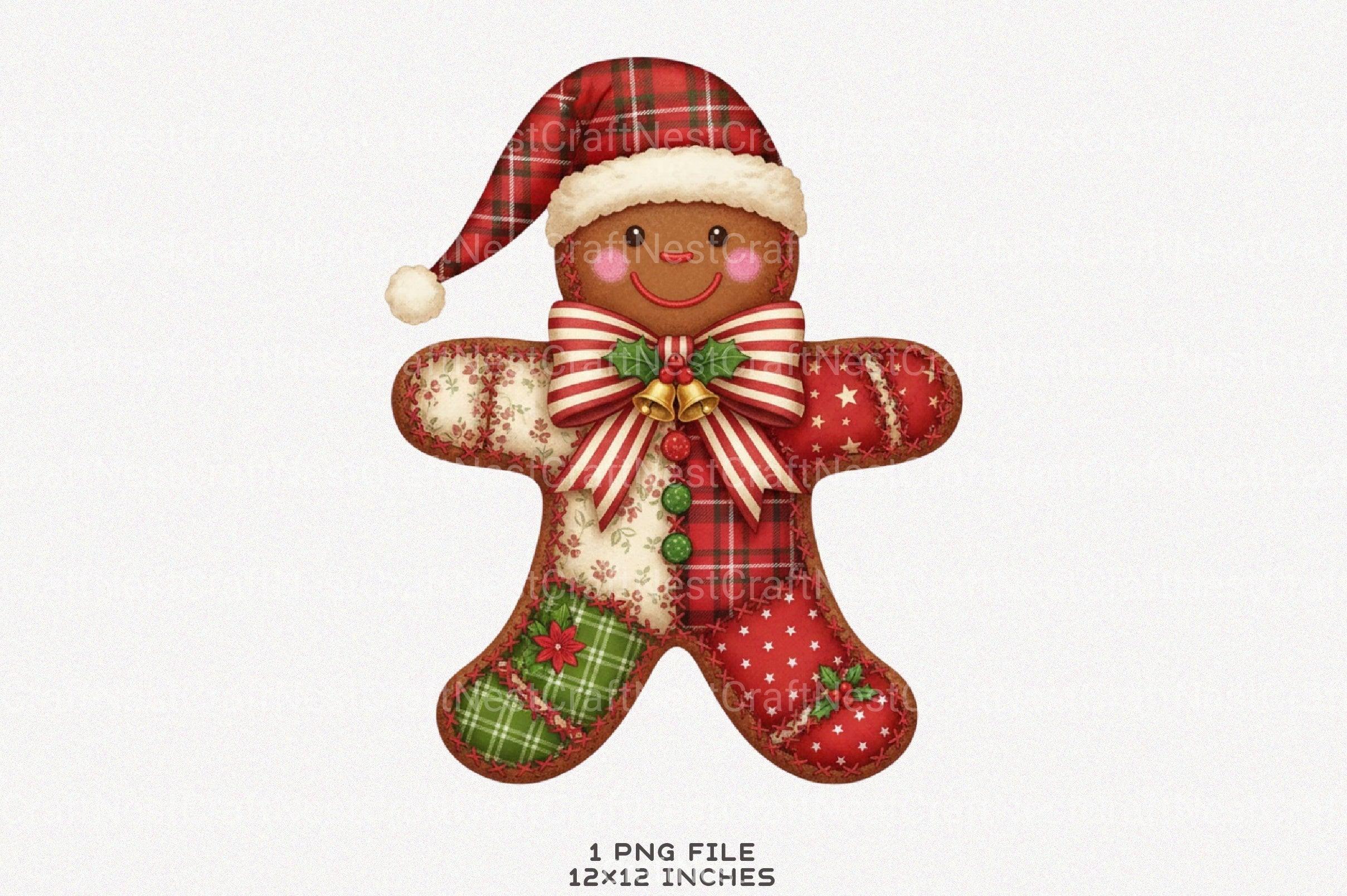Christmas Lace Gingerbread Man Clipart Bundle - CraftNest - Digital Crafting and Art