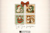 Silly Goose Christmas Stamps Clipart Bundle