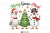 Funny Merry Christmas Goose Clipart Bundle