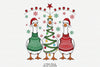 Funny Christmas Goose Santa Design - Silly Goose Tree Clipart Bundle