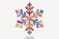Colorful Glitter Christmas Snowflake Clipart Bundle - CraftNest - Digital Crafting and Art