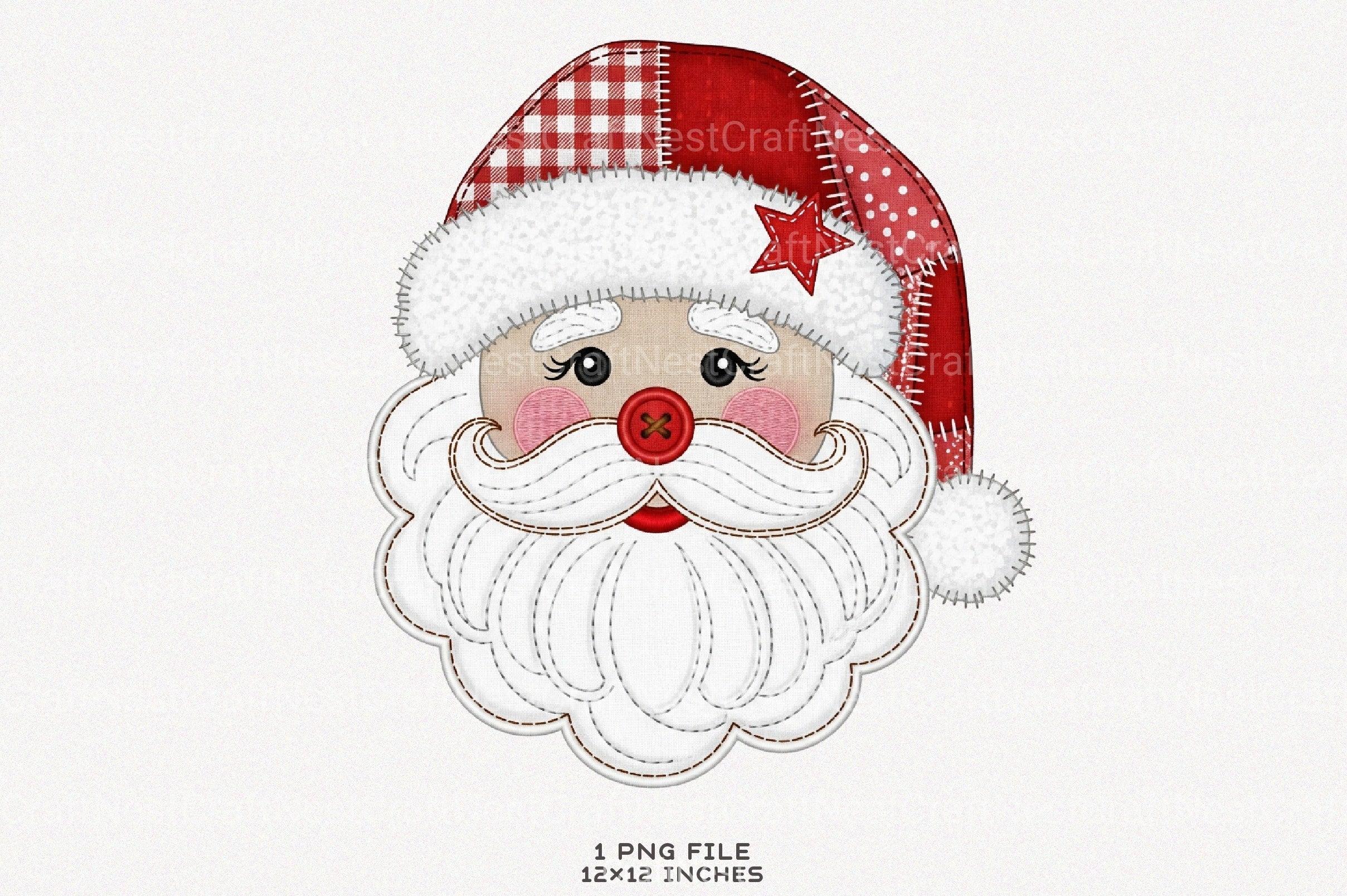 Christmas Patchwork Santa Claus Clipart Bundle - CraftNest - Digital Crafting and Art
