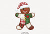 Christmas Patchwork Gingerbread Man Clipart Bundle
