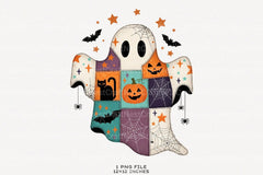Patchwork Ghost Halloween Clipart Bundle - CraftNest - Digital Crafting and Art
