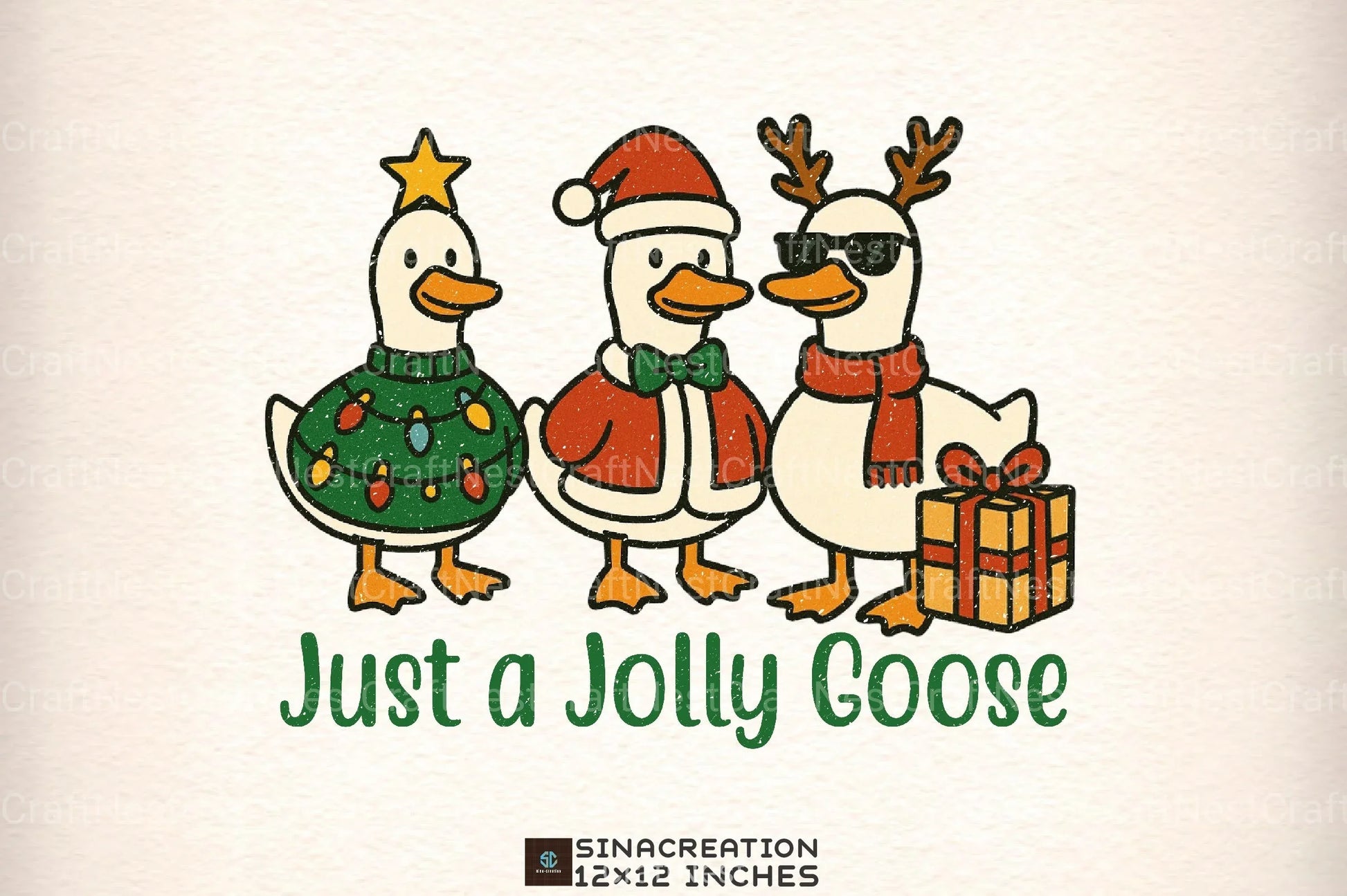 Jolly Christmas Goose Clipart Bundle 2 - CraftNest - Digital Crafting and Art