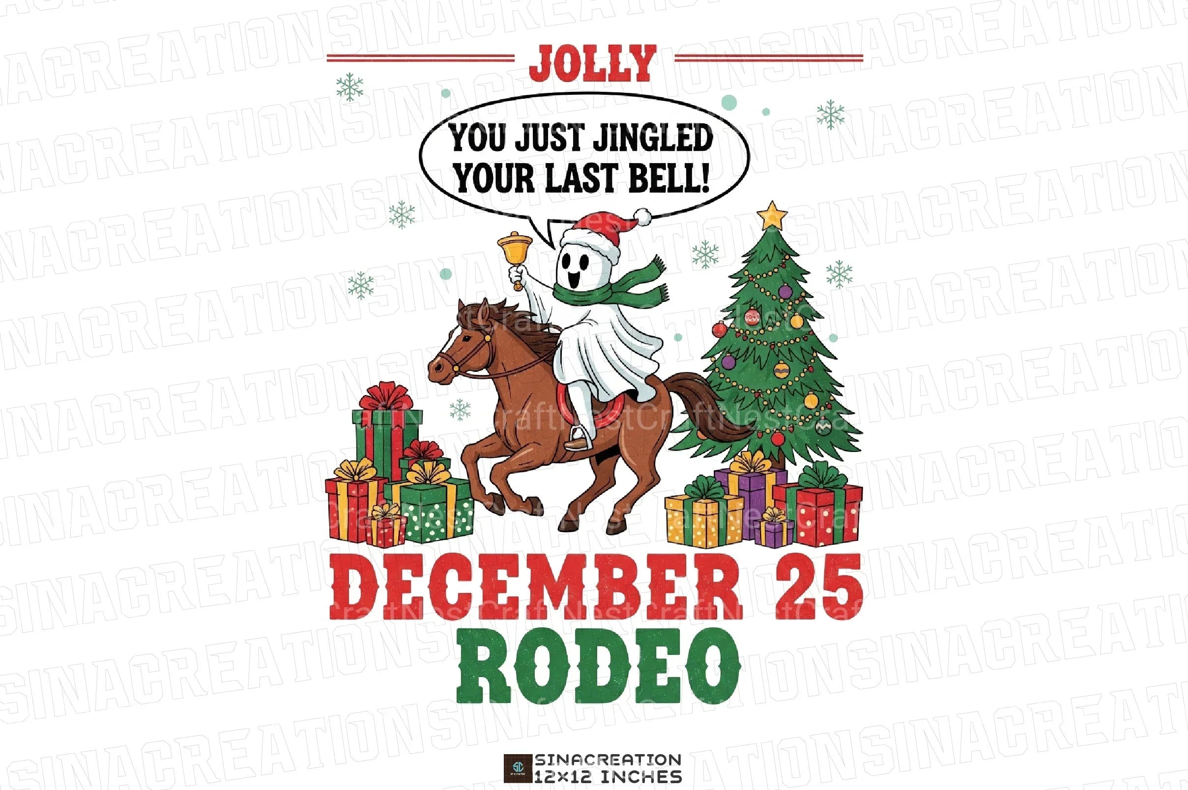 Jolly Rodeo Cowboy Christmas Clipart Bundle - CraftNest - Digital Crafting and Art