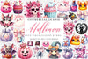 Cute Girly Halloween Clipart Bundle