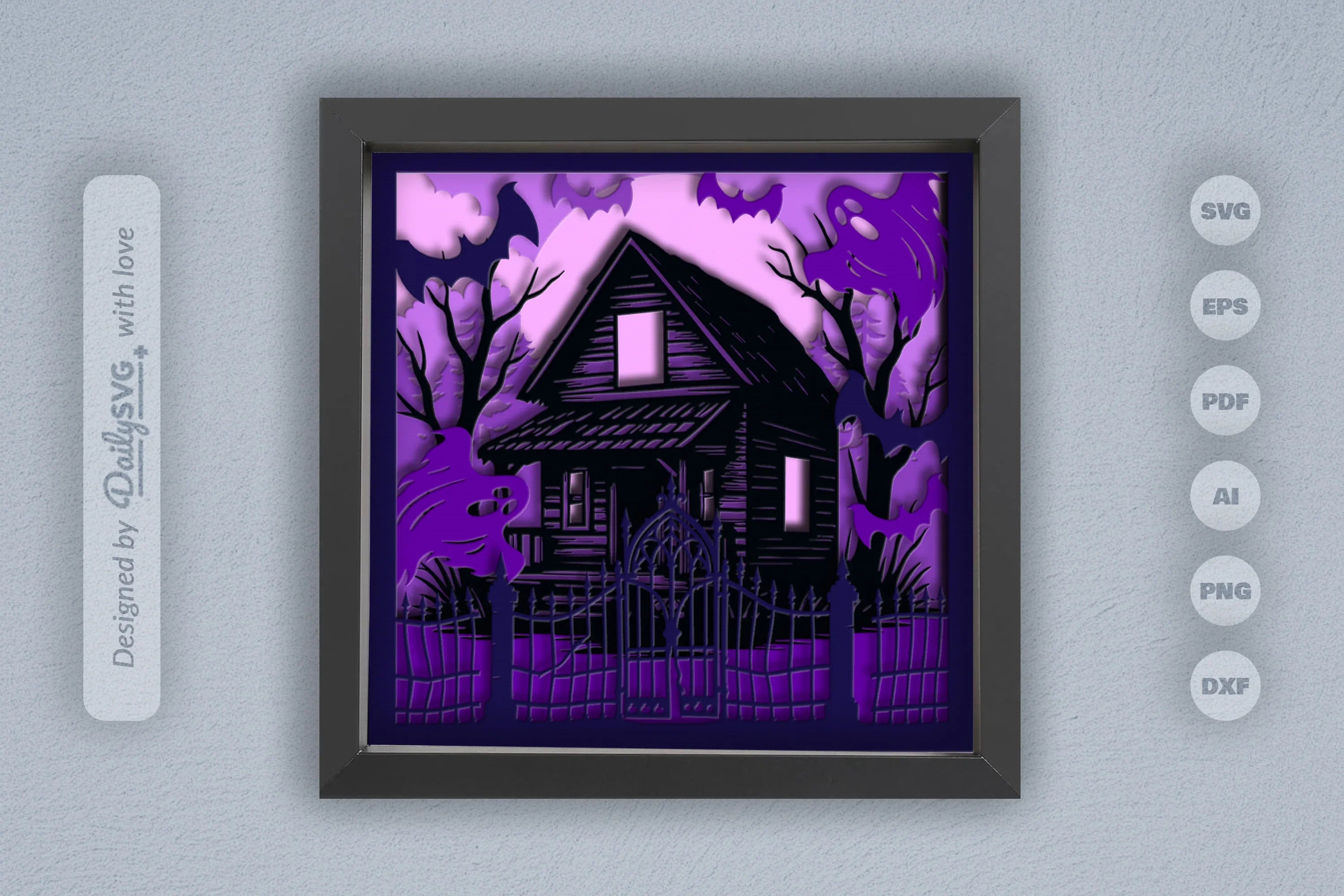 Haunted Cabin 3D Papercut SVG Bundle - CraftNest - Digital Crafting and Art