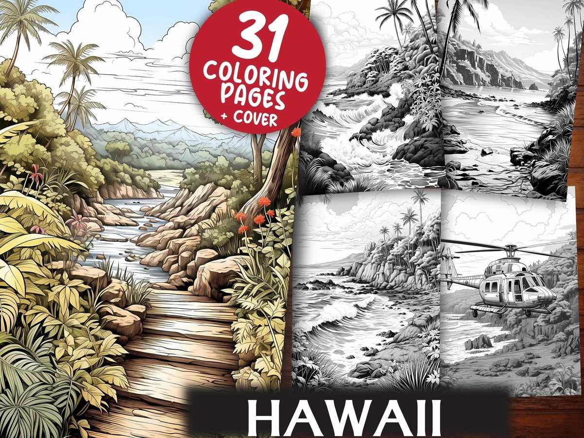 Hawaii Coloring Books - CraftNest