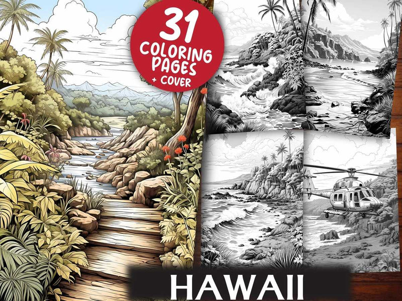 Hawaii Coloring Books - CraftNest