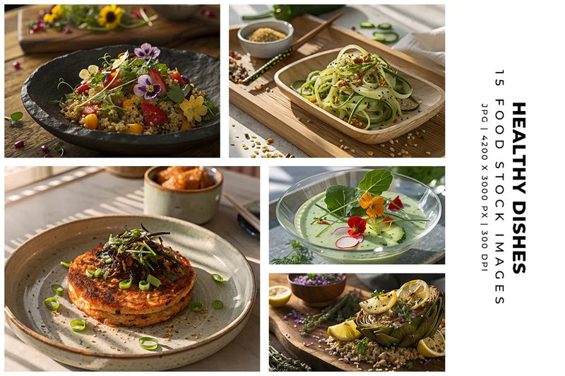Healthy Dishes - Stock Images - CraftNest - Digital Crafting and Art