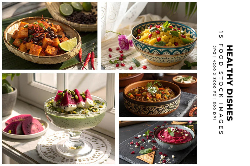 Healthy Dishes - Stock Images - CraftNest - Digital Crafting and Art