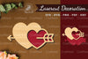 Heart Arrow Laser Cut Decoration Clipart Bundle