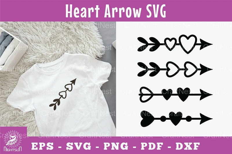 Heart Arrow SVG Bundle - Arrow Design Collection - CraftNest - Digital Crafting and Art