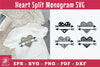 Heart Arrow Split Monogram SVG Design Bundle