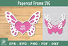 Heart Butterfly Papercut Frame SVG Bundle