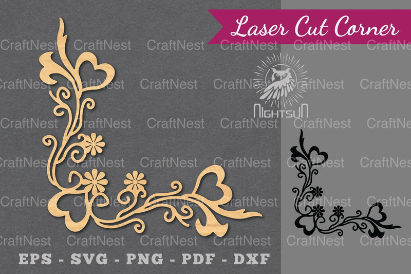 Heart Corner Laser Cut Design Bundle - CraftNest - Digital Crafting and Art