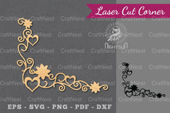 Heart Corner Laser Cut Design Bundle - CraftNest - Digital Crafting and Art