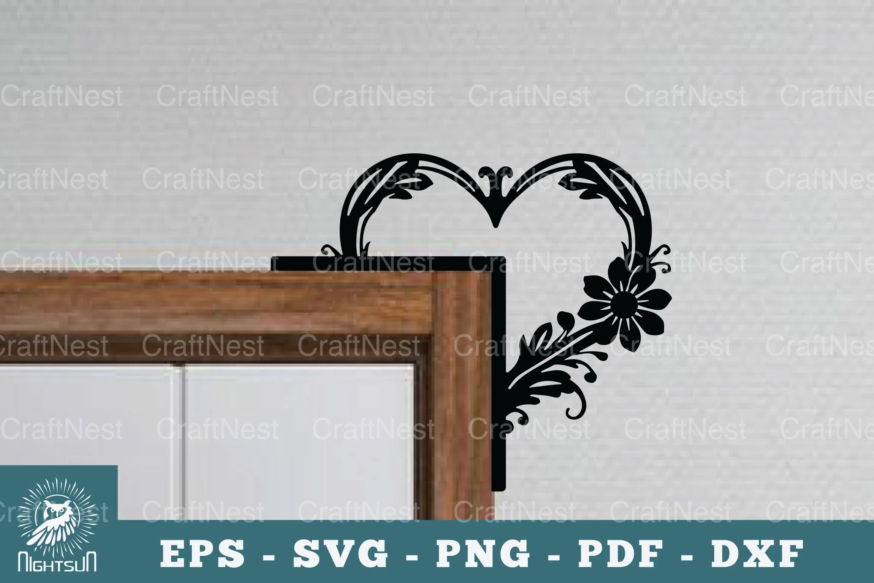 Heart Door Corner Lasercut SVG Bundle - CraftNest - Digital Crafting and Art