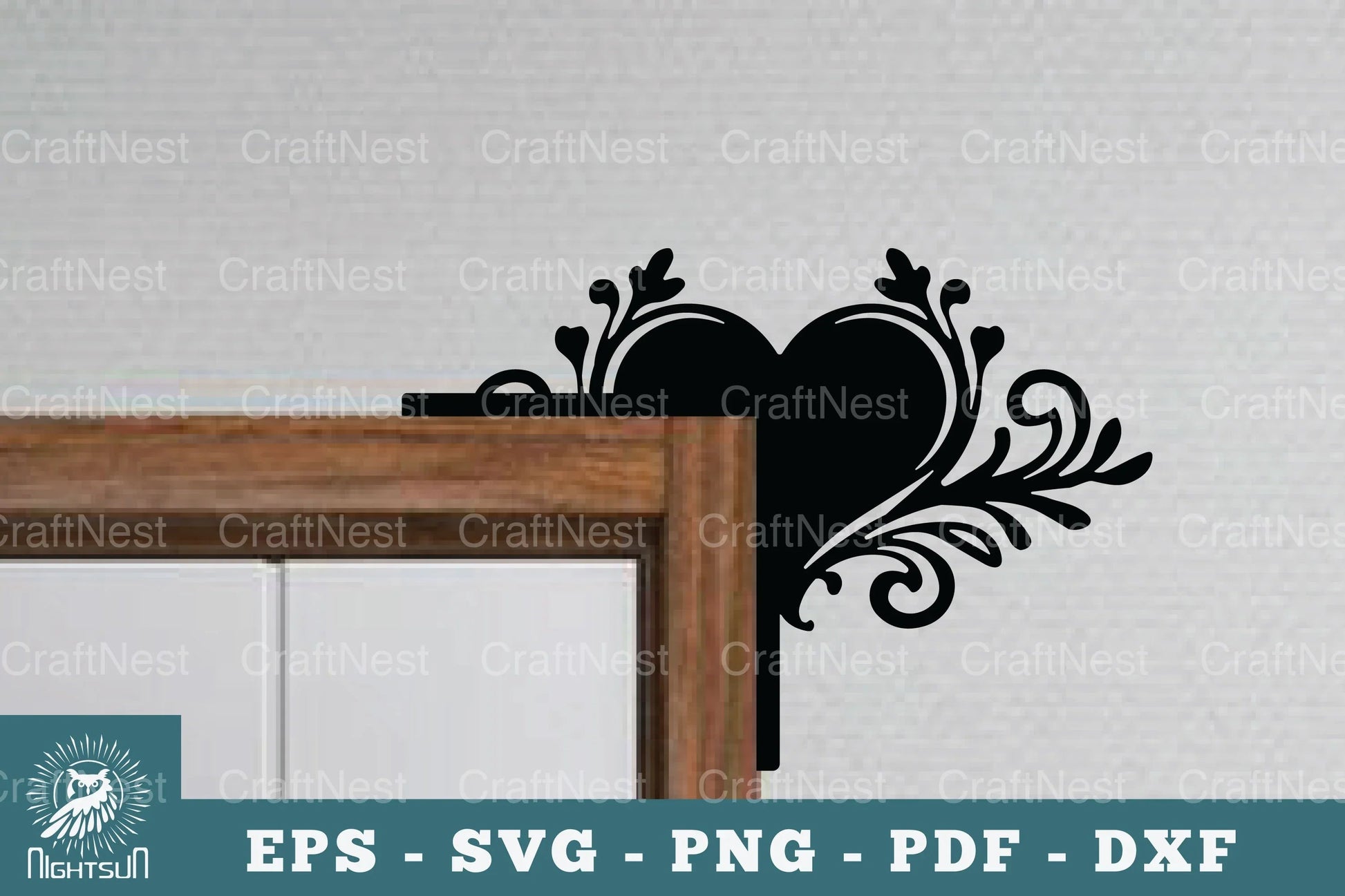 Heart Door Corner Lasercut SVG Bundle - CraftNest - Digital Crafting and Art