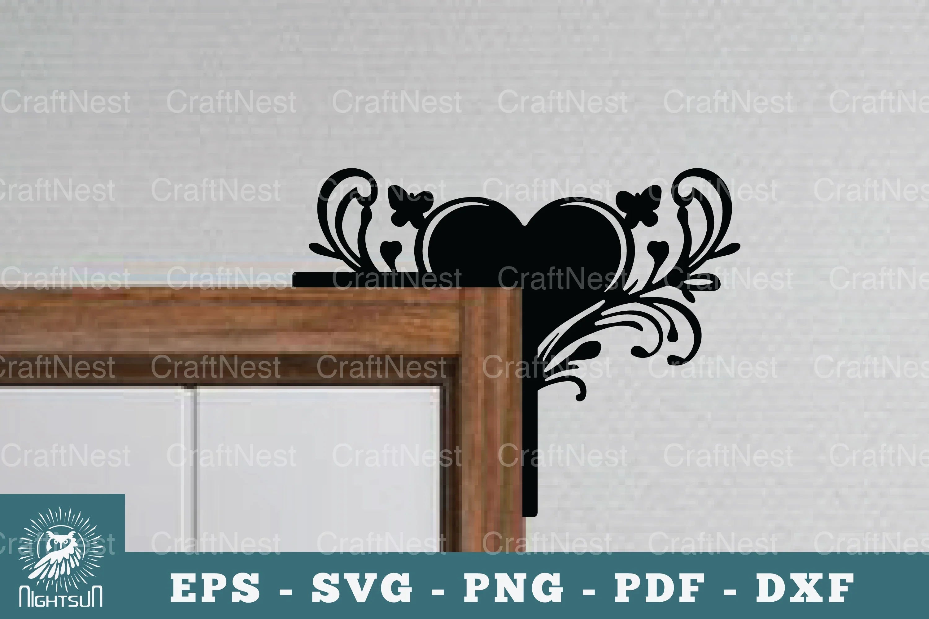 Heart Door Corner Lasercut SVG Bundle - CraftNest - Digital Crafting and Art