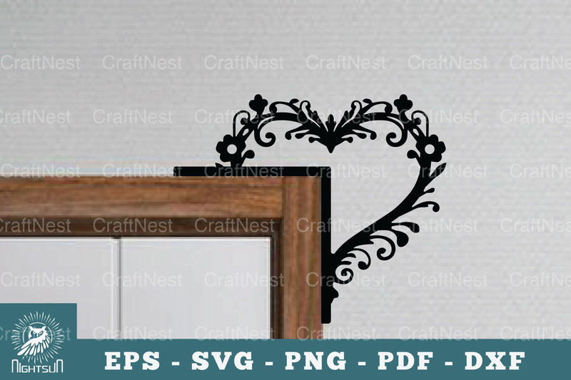 Heart Door Corner Lasercut SVG Bundle - CraftNest - Digital Crafting and Art