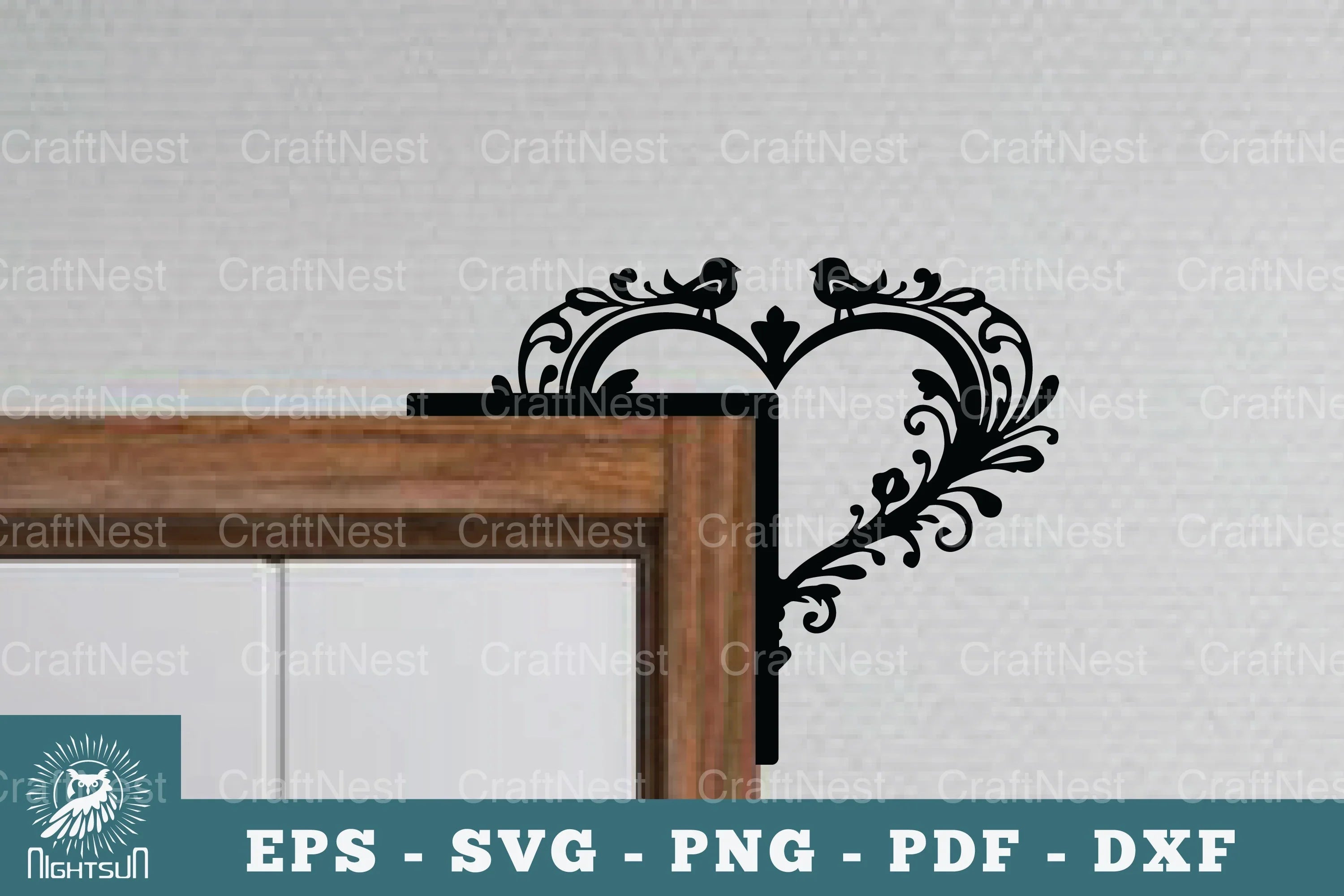 Heart Door Corner Lasercut SVG Bundle - CraftNest - Digital Crafting and Art