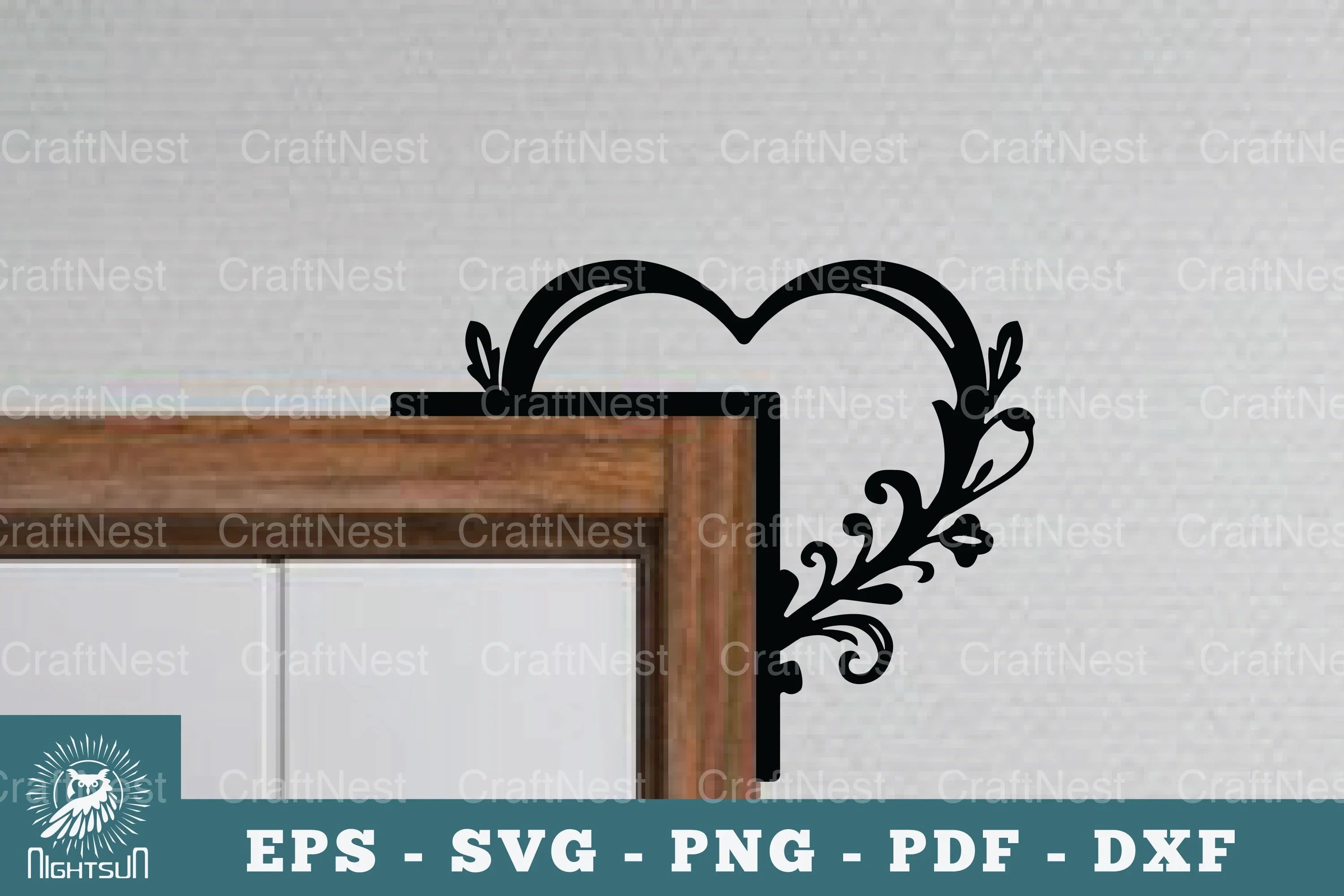 Heart Door Corner Lasercut SVG Bundle - CraftNest - Digital Crafting and Art